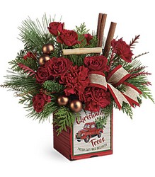 Merry Vintage Christmas Bouquet Cottage Florist Lakeland Fl 33813 Premium Flowers lakeland